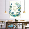 Give It To God Wreath Wall Art Canvas For Living Room Christian Wall Decor Inspirational Christian Artwork