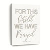 For This Child We Have Prayed Wall Art Canvas Christian Wall Decor Inspirational Religious Artwork