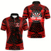 Goofygearprints Custom Black And Red Dragon Darts Jerseys, Dart Team Men Polo Shirts Dart League Shirt Style 1