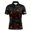 Goofygearprints Colorful Rainbow Fire Pattern Mens Golf Polos Shirts Custom Golf Attire For Men Style 1