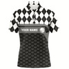 Goofygearprints Black And White Argyle Pattern Golf Outfits Men Custom Mens Golf Polo Shirts, Golf Gifts For Men Style 1