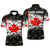 Goofygearprints Personalized Canadian Flag Dart Polo Shirts For Men Custom Patriotic Canada Dart Team Jerseys
