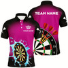 Goofygearprints Personalized Dartboard In Splashing Water Pink Men Darts Polo Shirts Custom Funny Darts Shirts Style 1