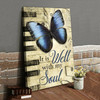 It Is Well With My Soul Wall Art Canvas Butterfly Design Bible Verse Canvas Uplifting Scripture Wall Decor For Inner