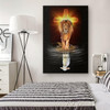 The Lion Of Judah And The Lamb Of God Wall Art Canvas Bible Verse Canvas Inspirational Religious Scripture Wall Decor