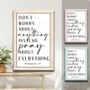 Philippians 4:6 Don’T Worry About Anything Wall Art Canvas Bible Verse Canvas Inspirational Scripture Wall Decor For