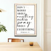 Philippians 4:6 Don’T Worry About Anything Wall Art Canvas Bible Verse Canvas Inspirational Scripture Wall Decor For