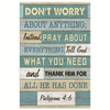 Philippians 4:6 Don’T Worry About Anything Wall Art Canvas Bible Verse Canvas Inspirational Scripture Wa Canvas Wall Art