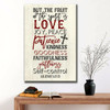 Fruit Of The Spirit Modern Farmhouse Style Wall Art Canvas Bible Verse Canvas Inspirational Scripture Wall Decor