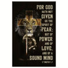 2 Timothy 1:7 For God Hath Not Given Us The Spirit Of Fear Wall Art Canvas Bible Verse Canvas Courageous Scripture Wall