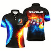 Goofygearprints Personalized Water And Fire Billiard Balls 3D Printed Men Polo Shirts Custom Pool League Shirts Style 2