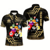 Goofygearprints Personalized 3D Billiard Balls Men Polo Shirts Custom Billiards Outfit Idea For Team Style 2