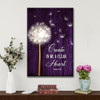 Psalm 51:10 Dandelion Create In Me A Clean Heart Wall Art Canvas Bible Verse Canvas Inspirational Christian Scripture