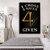 Christian 1 Cross 3 Nails 4 Given Wall Art Canvas Bible Verse Canvas Powerful Faith Scripture Wall Decor