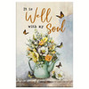 Butterflies And Flowers It Is Well With My Soul Wall Art Canvas Bible Verse Canvas Inspirational Christian Scripture
