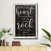 Psalm 61:2 When My Heart Is Overwhelmed Wall Art Canvas Bible Verse Canvas Christian Hope Scripture Wall Decor