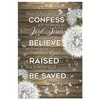 Romans 10:9 Confess With Thy Mouth Wall Art Canvas Bible Verse Canvas Salvation Scripture Wall Decor