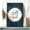 It Is Well With My Soul Christian Hymn Lyrics Canvas Wall Art Bible Verse Prints Calming And Encouraging Wall Decor For