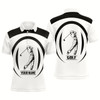 Goofygearprints Men Golf Polo Shirts Black And White Golfer Custom Name Best Mens Golf Wear, Gifts For The Golfer