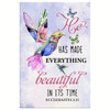 He Has Made Everything Beautiful In Its Time Ecclesiastes 3:11 Canvas Wall Art Christian Bible Verse Prints