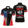 Goofygearprints Retro American Flag Custom Men Bowling Polo Shirt You Don'T Have To Be Crazy To Bowl We Train You