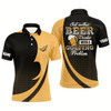 Goofygearprints Black And Yellow Mens Golf Polo Shirts Custom Just Another Beer Drinker With A Golfing Problem Style 1
