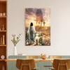 Have Faith On His Way Jesus Cross Lion Canvas Wall Art Christian Inspirational Wall Decor Faithful Jesus God Canvas