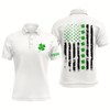 Goofygearprints Mens Golf Polos Shirts Custom American Flag Green Shamrock St Patrick'S Day Patriotic Mens Golf Top Style 3