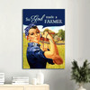 So God Made A Farmer Woman Gift Canvas Wall Art Christian Gift Motivational And Faith Based Wall Art For Farmers