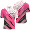 Goofygearprints Customized Name Pink Ribbon Breast Cancer Awareness Polo Shirts For Men Outfits Style 2