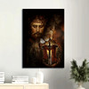 Canvas Wall Art Featuring The Lion Of Judah And Wooden Cross Christian Gift Canvas Wall Art Christian Home Decor