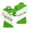 Goofygearprints Green And White Mens Golf Polo Shirts Custom Name Let'S Par Tee Best Mens Golf Wear Style 2