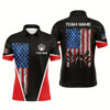 Goofygearprints Personalized Retro Bowling Polo Shirt For Men Vintage American Flag Patriotic Custom Bowler Jerseys