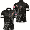 Goofygearprints Customized Eagle Retro Us Flag Black Billiard Shirts For Men, Best Patriotic Pool Player Shirts Style 2
