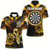 Goofygearprints Personalized Yellow Arrow Fire Custom Tiger Darts Shirts For Men, Darts League Shirts Dart Jerseys Style 1