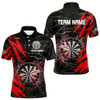 Goofygearprints Black And Red Darts Board Break Glass Custom Dart Shirts For Men, Darts Team Shirts Dart Jerseys Style 1