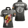 Goofygearprints Personalized Grunge Maryland Archery Shirts For Men, Custom Maryland Flag Shirts For Archers Style 2