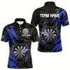Goofygearprints Black And Blue Darts Board Break Glass Custom Dart Shirts For Men, Darts Team Shirts Dart Jerseys Style 3