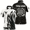 Goofygearprints Custom Grunge Black White Dartboard Men Darts Shirts Custom Unique Darts Team Jerseys