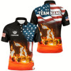 Goofygearprints Personalized Billiard Balls Fire American Flag 3D Shirts For Men Custom Patriotic Billiard Apparel