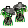 Goofygearprints Personalized Green Retro American Flag Darts Shirts For Men Custom Patriotic Darts Player Jerseys