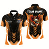 Goofygearprints Personalized Funny Eagle Billiard Shirts For Men Custom Name Orange Billiard Balls Sports Jerseys Style 2