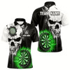Goofygearprints Personalized Grunge Skull Crack Wall Men Dart Shirts Custom Darts League Team Jerseys Style 1