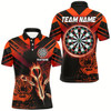 Goofygearprints Personalized Red Arrow Fire Custom Tiger Darts Shirts For Men, Darts League Shirts Dart Jerseys Style 1
