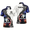 Goofygearprints Personalized 3D 8 Ball Pool Lightning Us Flag Billiard Shirts For Men, Patriotic Shirts For Pooler Style 2