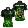 Goofygearprints Personalized Funny Green Luckiest Shamrock Men Billiard Shirt Custom St Patrick Day Billiard Jersey Style 1