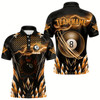 Goofygearprints Personalized Orange Icy Lightning 8 Ball Pool Men Billiard Shirt Custom Billiard Team League Jersey