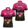 Goofygearprints Personalized Pink Pool Balls Crack Pattern Men Billiard Shirts Custom Billiard Jerseys For Team