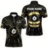 Goofygearprints Personalized Dark Strike Looms 8 Ball Billiard Shirts For Men, Funny Billiard Pool Jerseys