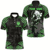 Goofygearprints Funny Skull Claw Pattern Custom Men Billiard Shirts, Grunge Green Black Cool Billiard Jerseys Style 2